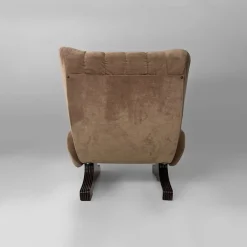 Pamono Italian Modern Chair in Brown Velvet and Wood by Guido Bonzanini for Tecnosalotti, 1970s><noscript><img width=