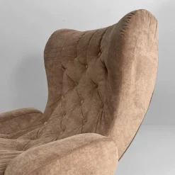 Pamono Italian Modern Chair in Brown Velvet and Wood by Guido Bonzanini for Tecnosalotti, 1970s><noscript><img width=