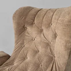 Pamono Italian Modern Chair in Brown Velvet and Wood by Guido Bonzanini for Tecnosalotti, 1970s><noscript><img width=