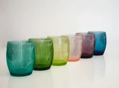 Pamono Italian Modern Drinking Glasses by La Vetreria for Ivv Florence, Set of 6><noscript><img width=