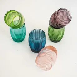 Pamono Italian Modern Drinking Glasses by La Vetreria for Ivv Florence, Set of 6><noscript><img width=