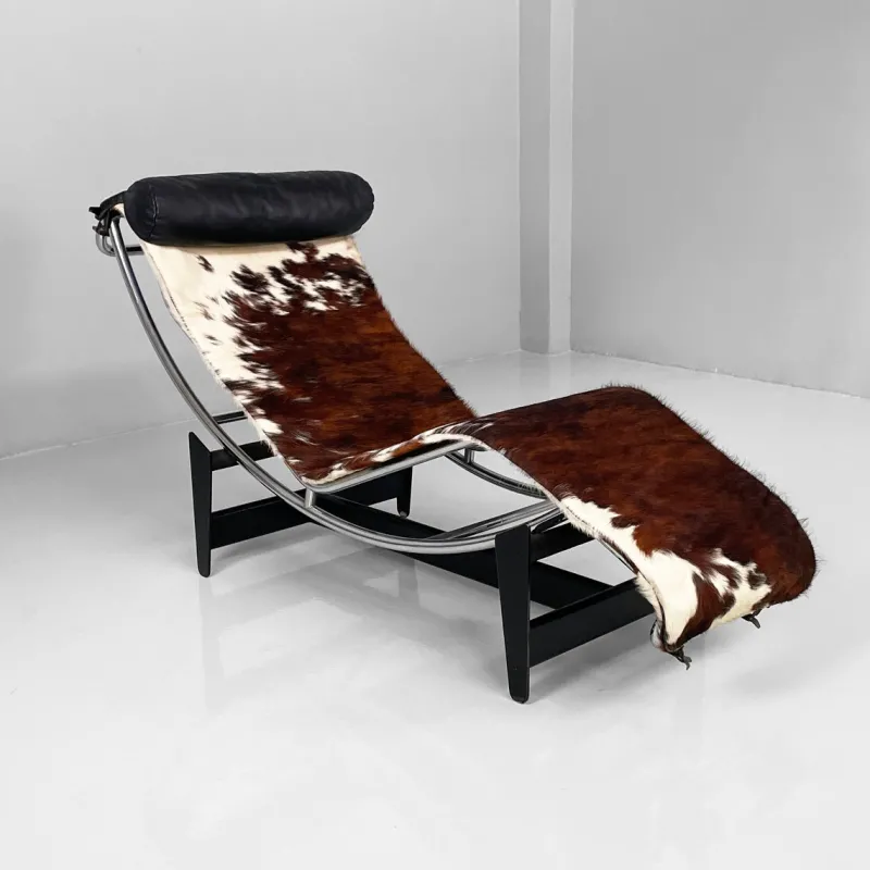 Pamono Italian Modern LC4 Chaise Lounge by Le Corbusier, Pierre Jeanneret and Charlotte Perriand for Cassina, 1970s> Daybeds & Chaises Lounges