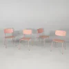 Pamono Italian Modern Light Pink Metal and Plastic Chairs from Tomasucci, 2000s, Set of 4> Side Chairs & Dining Chairs