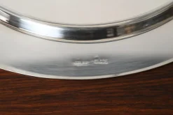 Pamono Italian Modern Silver Plated Serving Plate by Gio Ponti, 1980s><noscript><img width=