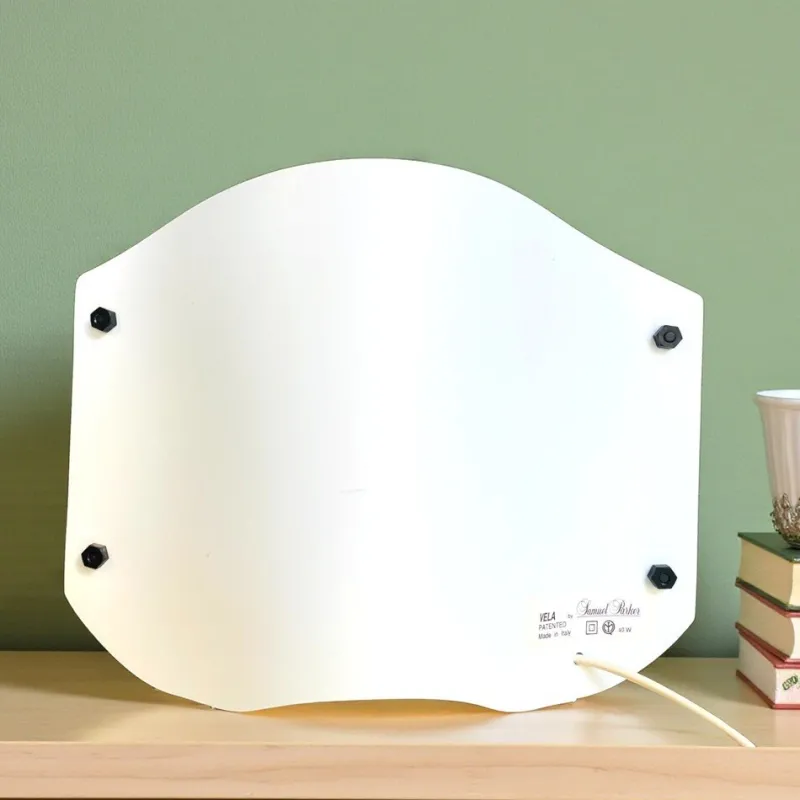 Discount Pamono Italian Modern Vela Table Lamp in White Acrylic by Samuel Parker, 1980s