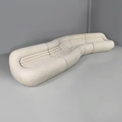 Pamono Italian Modern White Carrera Sofa attributed to De Pas, Durbino and Lomazzi for B&B Italia, 1970s> Couches & Sofas