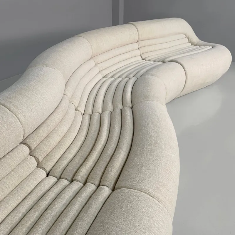 Pamono Italian Modern White Carrera Sofa attributed to De Pas, Durbino and Lomazzi for B&B Italia, 1970s> Couches & Sofas