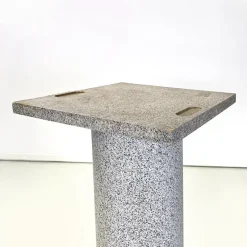 Outlet Pamono Italian Modern Wood Painted as Stone Pedestal Column, 1990s