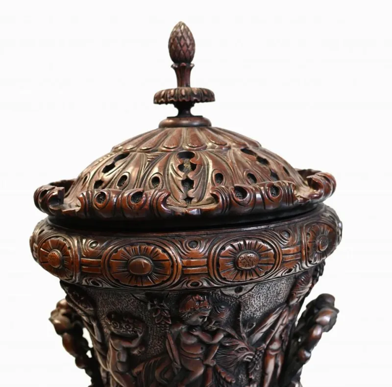 Pamono Italian Monumental Carved Urns, Set of 2> Garden Accessories