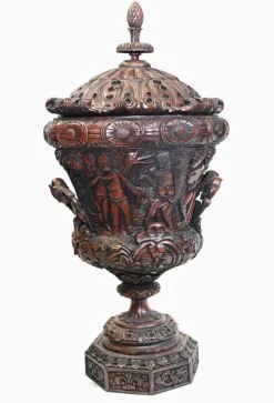 Pamono Italian Monumental Carved Urns, Set of 2><noscript><img width=