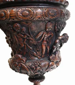 Pamono Italian Monumental Carved Urns, Set of 2><noscript><img width=