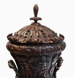 Pamono Italian Monumental Carved Urns, Set of 2><noscript><img width=