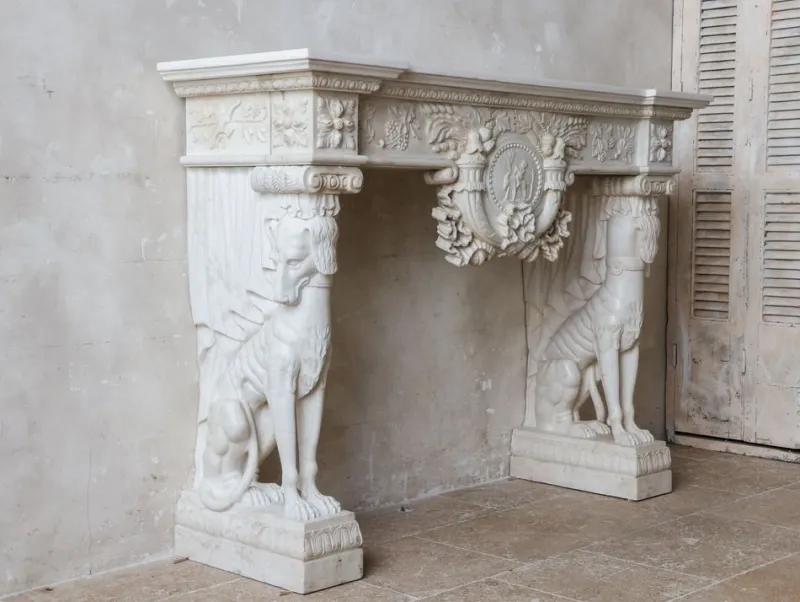 Pamono Italian Monumental Mantelpiece> Fireplaces And Mantels