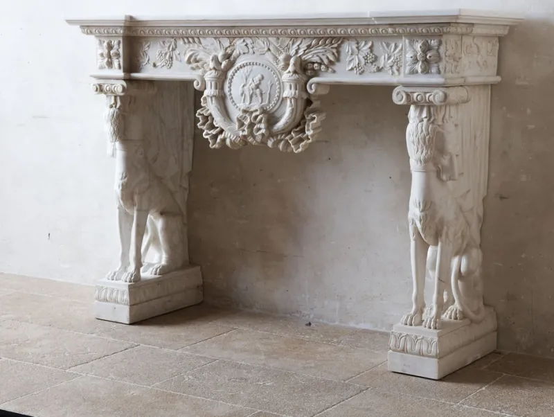 Pamono Italian Monumental Mantelpiece> Fireplaces And Mantels
