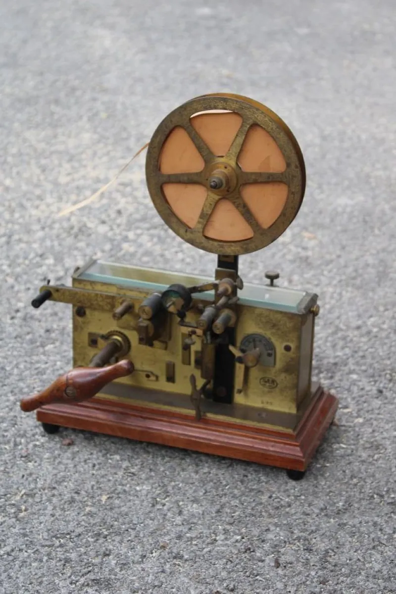 Pamono Italian Morse Telegraph in Brass, 1880s> Electronics