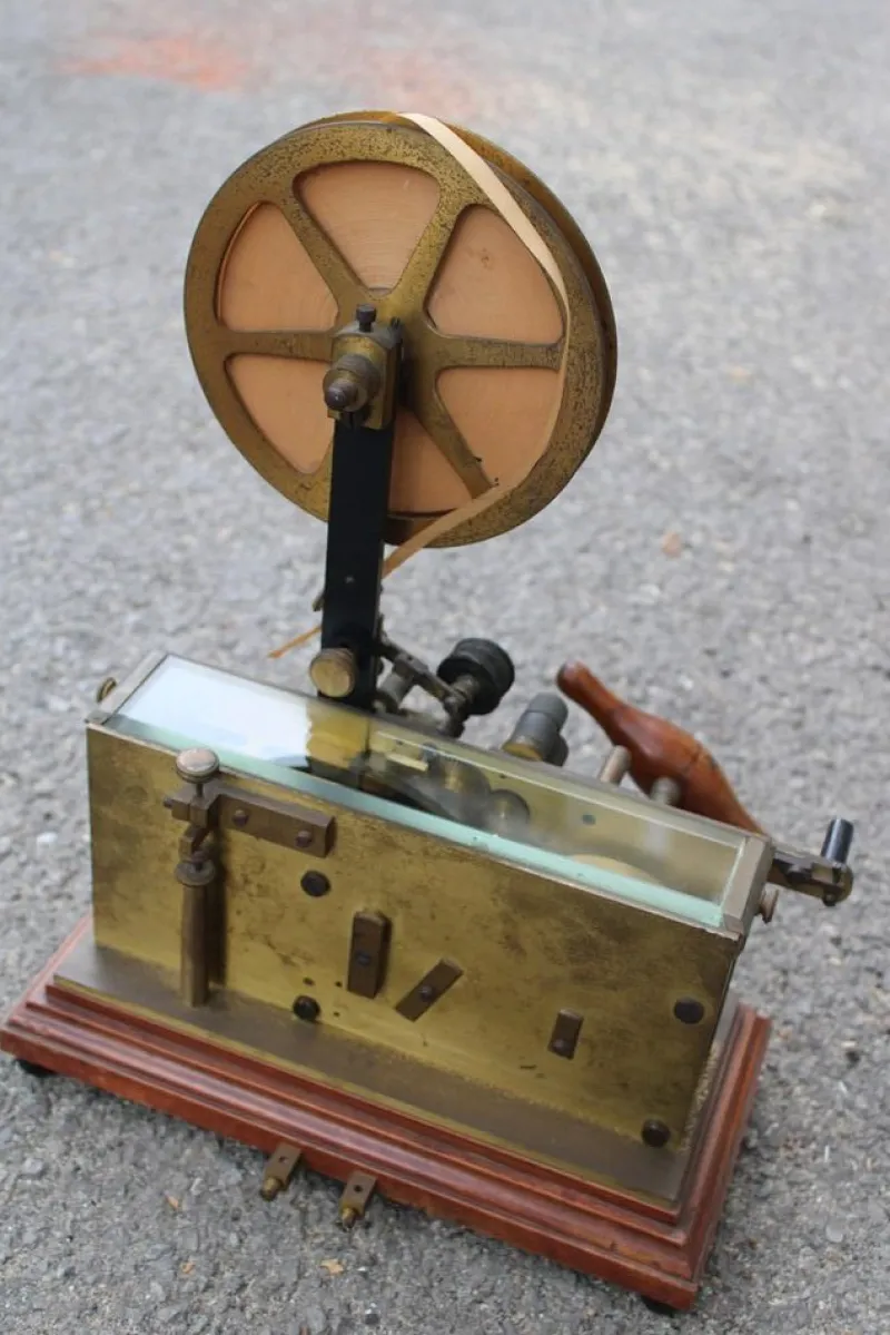 Pamono Italian Morse Telegraph in Brass, 1880s> Electronics