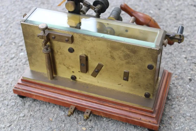 Pamono Italian Morse Telegraph in Brass, 1880s> Electronics