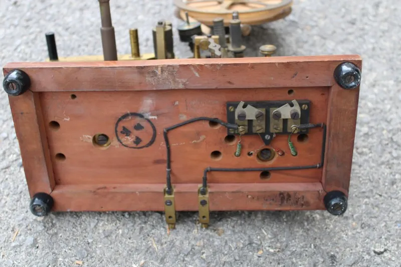 Pamono Italian Morse Telegraph in Brass, 1880s> Electronics