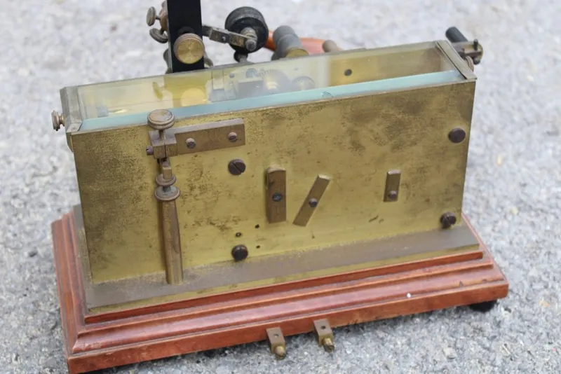 Pamono Italian Morse Telegraph in Brass, 1880s> Electronics
