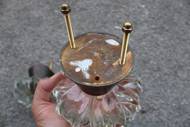 Pamono Italian Murano and Brass Knob Handles from Seguso, 1950, Set of 2> Architectural Elements