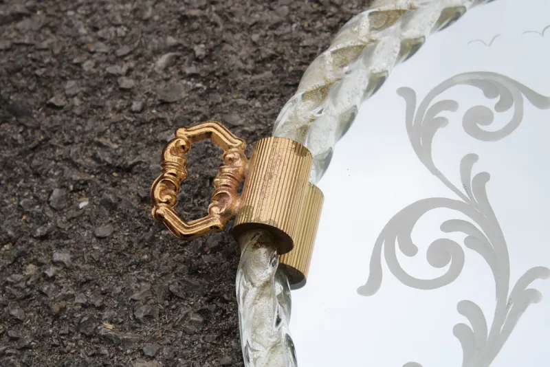 Sale Pamono Italian Murano Glass Tray, 1950s
