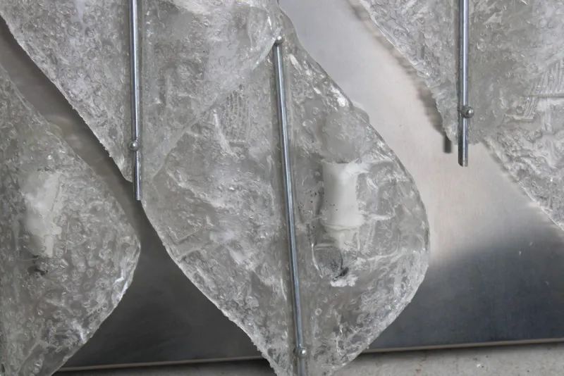 Sale Pamono Italian Murano Glass Wall Lamp from Mazzega, 1970s