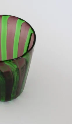 Pamono Italian Murano Glass Water Glasses by Mariana Iskra, Murano Verres for Ribes, Maestro Ballarin Murano., Set of 6><noscript><img width=