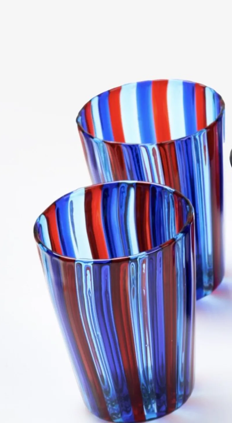 Hot Pamono Italian Murano Glasses by Mariana Iskra for Ribes the Art of Glass, Set of 2