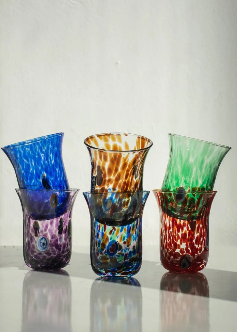 Pamono Italian Murano Glasses by Mariana Iskra for Ribes, 2010, Set of 6> Glassware