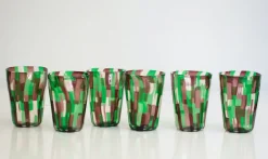 Pamono Italian Murano Glassware by Mariana Iskra for Ribes, 2004, Set of 6> Glassware