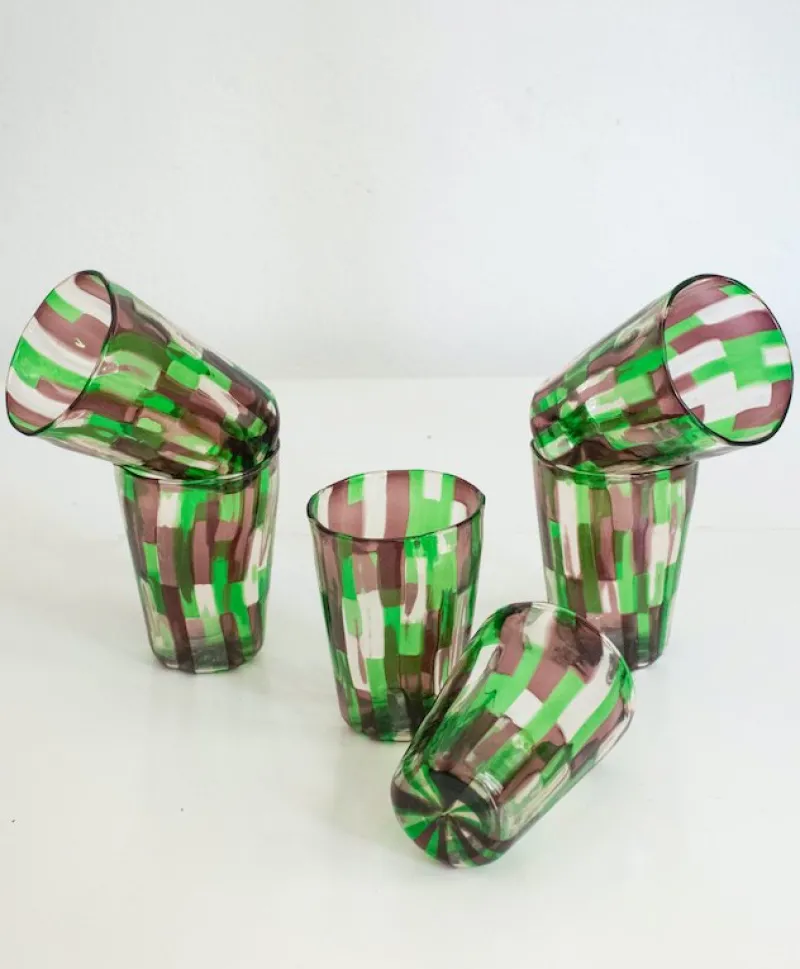 Pamono Italian Murano Glassware by Mariana Iskra for Ribes, 2004, Set of 6> Glassware