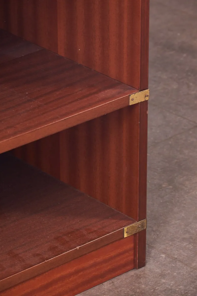 Clearance Pamono Italian Naval Wood and Brass Desk, 1960s