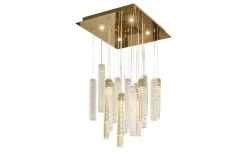 Sale Pamono Italian New Pipe Small, Led & Muranese Glass Chandelier from VGnewtrend