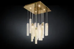 Sale Pamono Italian New Pipe Small, Led & Muranese Glass Chandelier from VGnewtrend