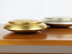 Pamono Italian Nickel-Plating and Brass Solaria Boxes by Nella Longari, 1970s, Set of 2><noscript><img width=