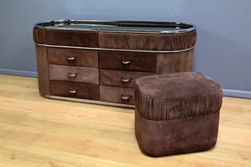 Online Pamono Italian Nubuck Dressing Table, 1970s