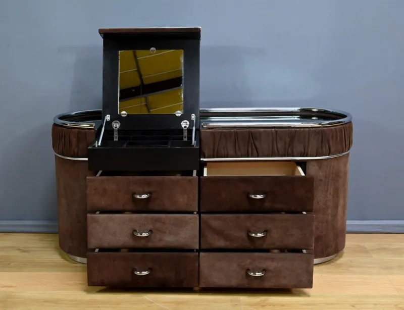 Online Pamono Italian Nubuck Dressing Table, 1970s