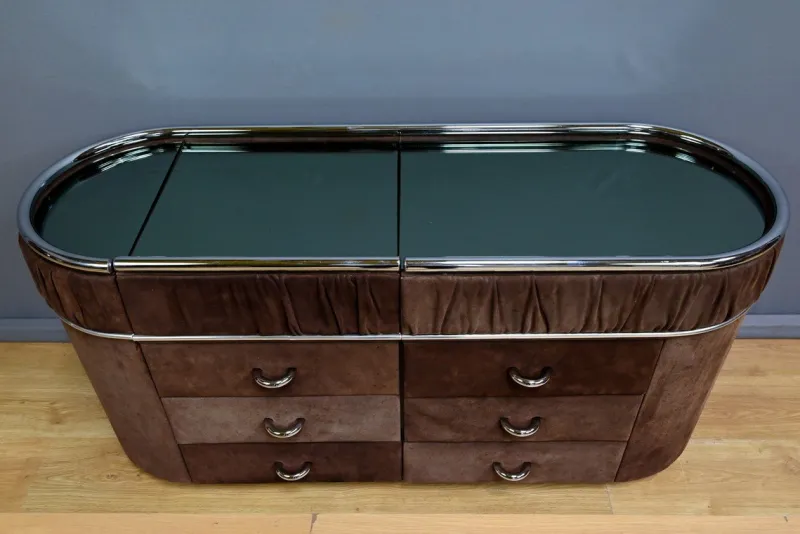 Online Pamono Italian Nubuck Dressing Table, 1970s