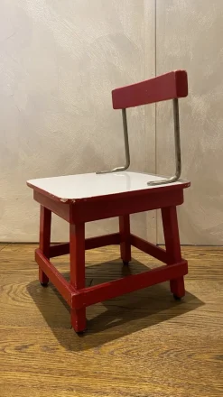 Pamono Italian Nursery School Desk with Chair, 1950s, Set of 2