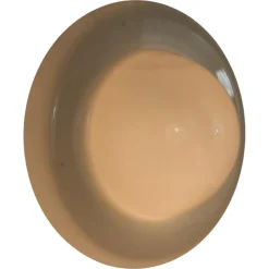 New Pamono Italian Opaline Glass Flush Mount, 1970s