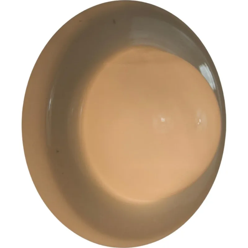 New Pamono Italian Opaline Glass Flush Mount, 1970s