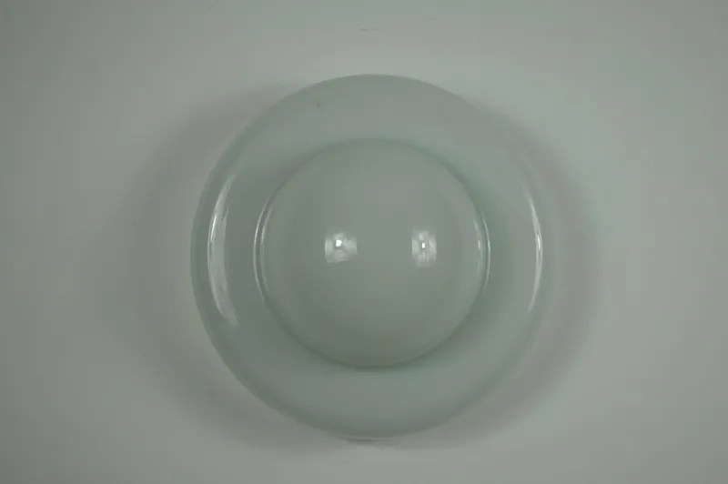 New Pamono Italian Opaline Glass Flush Mount, 1970s