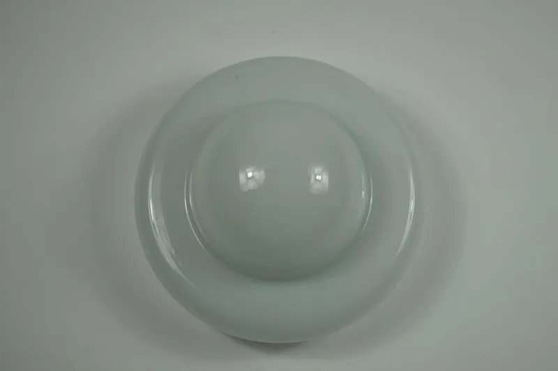 New Pamono Italian Opaline Glass Flush Mount, 1970s