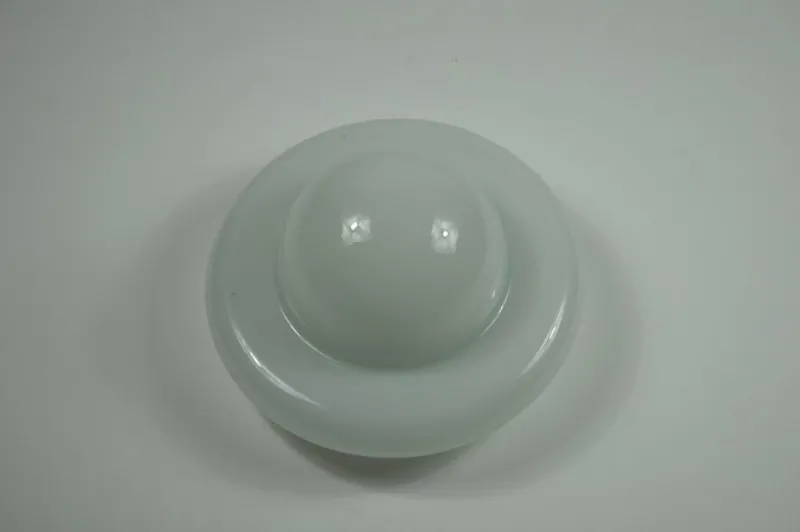 New Pamono Italian Opaline Glass Flush Mount, 1970s