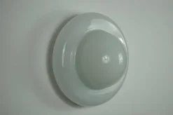 New Pamono Italian Opaline Glass Flush Mount, 1970s