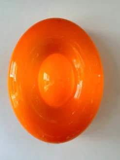 Clearance Pamono Italian Orange Murano Glass Candy Sconces by Vistosi, 2000s, Set of 2