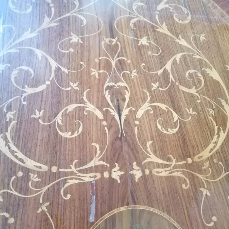 Hot Pamono Italian Oval Inlaid Table, 1950s