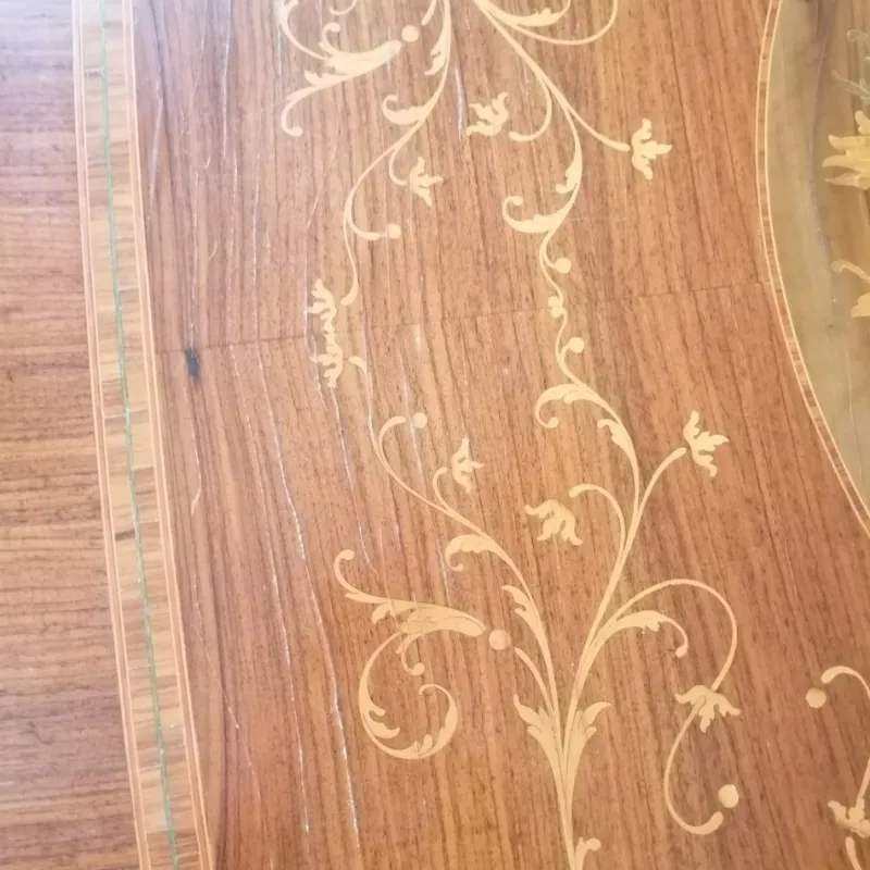 Hot Pamono Italian Oval Inlaid Table, 1950s