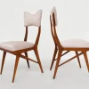 Online Pamono Italian Papillon Back Chairs in Light Pink Satin by Ariberto Colombo, 1950s, Set of 2