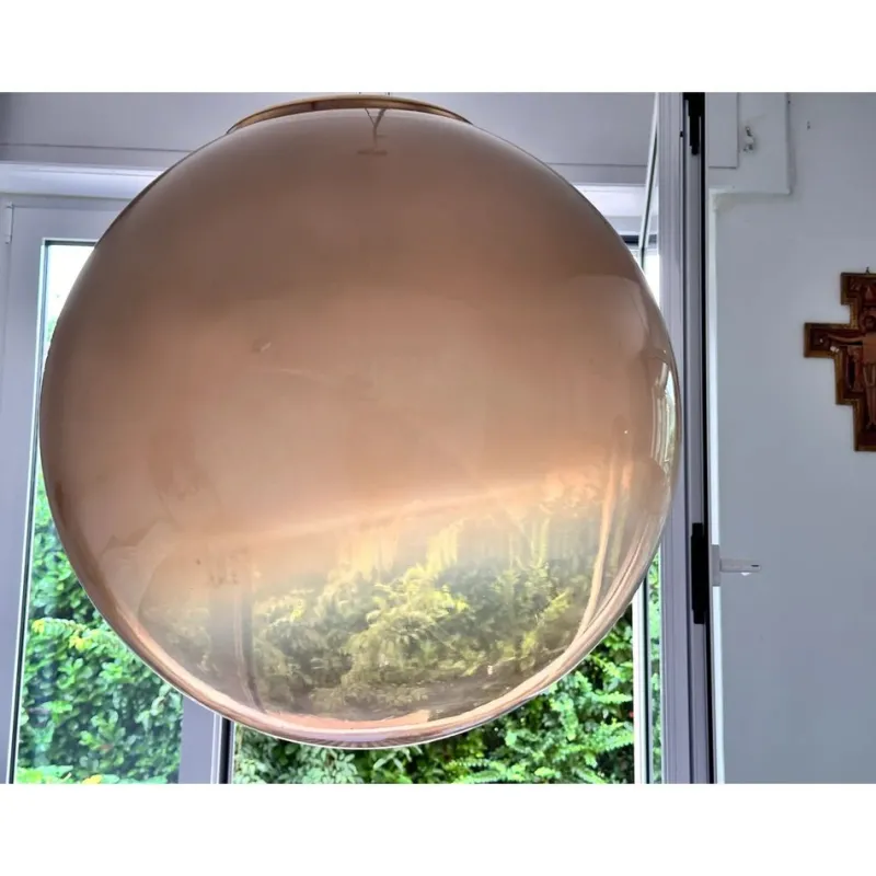 New Pamono Italian Pendant in Vanished Fume Murano Glass by Simoeng